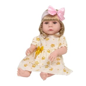 Bebê Reborn Menina Loira Realista Enxoval Completo 20 Itens