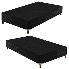 2 Bases Box Solteiro 42x88x188cmíris Preto Elegancy