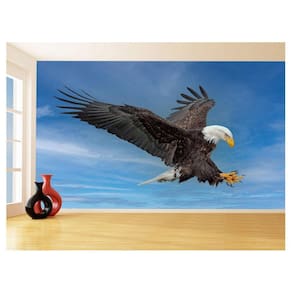 Papel De Parede 3D Animais Ave Aguia Voando Céu 3,5M Anm282