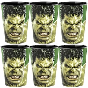 Copo Infantil 320ml Hulk Plasutil 6 unidades ref. 8631