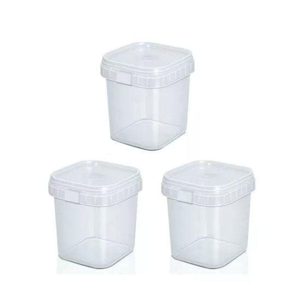 Pote Quadrado Transparente para Bolo 220ml