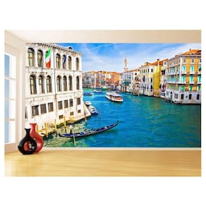 Papel De Parede 3D Cidade Veneza Italia Canais 3,5M Ncd354