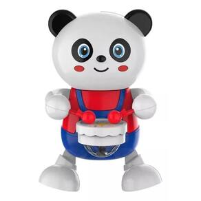 Urso Panda Dançante Brinquedo Musical Dança Mexe Luz E Som