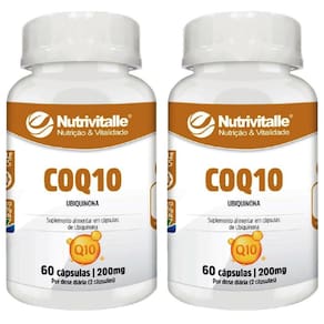 Kit 2 Un - Coenzima Q10 Ubiquinona 200Mg 60 Cps Nutrivitalle