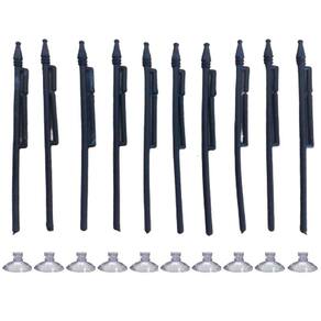 Kit 50 Mini Haste Suporte Preto P/Bandeira Brasil C/Ventosa
