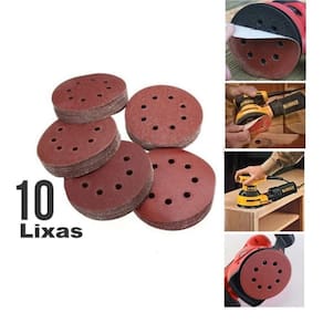 Disco Lixa 125Mm 05 Gr 320 8Furos P/Lix Excentrica 10 Unid