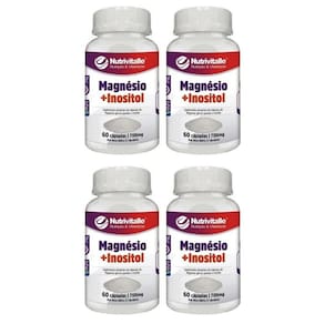 Kit 4 Un - Magnesio Inositol 700Mg 60 Capsulas Nutrivitalle