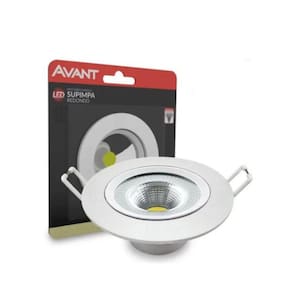 Kit 20 Spot Led Redondo 5W Direcionável Branco Bivolt 6500K