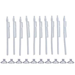 Kit 40 Mini Haste Suporte Branco P/Bandeira Brasil C/Ventosa