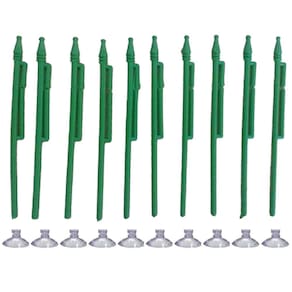 Kit 40 Mini Haste Suporte Verde P/ Bandeira Brasil C/Ventosa