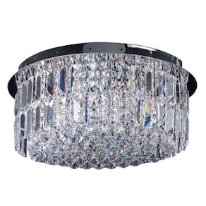 Plafon Iris Cristal Asfour Para Led 43 X 18 Cm