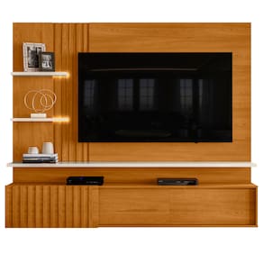 Home para TVs 65" Ripado Milão Cinamomo Off White
