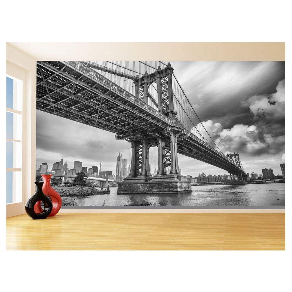Papel De Parede Cidade Ponte Prédios New York 3,5M Ncd278