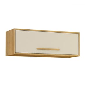 Armário Aéreo Cozinha 80 Cm Salvador Cinamomo/Off White - Valdemóveis