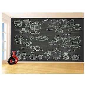 Papel De Parede 3D Estilo Lousa Cozinha Menu Dia 3,5M Lcb29