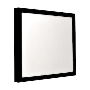 Luminária Plafon 25W Led Quadrado Sobrepor 6500K Preto