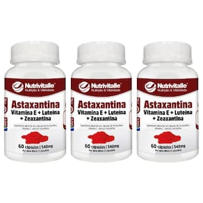 Kit 3 Un - Astaxantina 540Mg 60 Capsulas Nutrivitalle