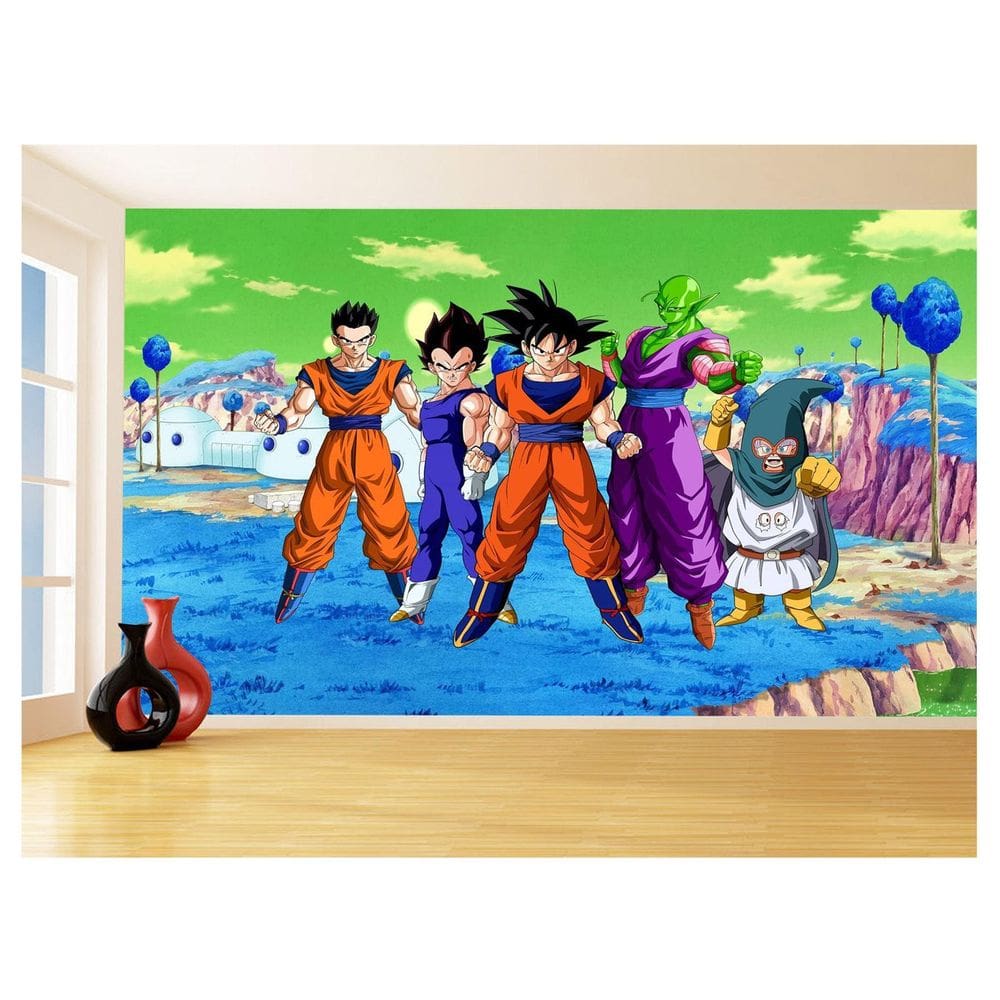 Papel De Parede Dragon Ball Goku Vegeta Anime 3,5M Dbz345