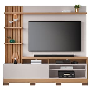 Home Ripado TVs 65" e 8 Pés Cia Freijó Off White