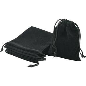 Saquinho De Veludo Preto 12X10 Cm - 50 Peças