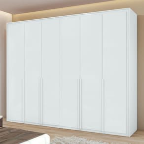 Guarda-Roupa Casal Imperatore 6 Portas 6 Gavetas 100% Mdf 81668.282 Branco - Móveis Lopas