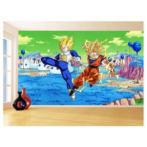 Papel De Parede Dragon Ball Goku Vegeta Anime 3,5M Dbz408