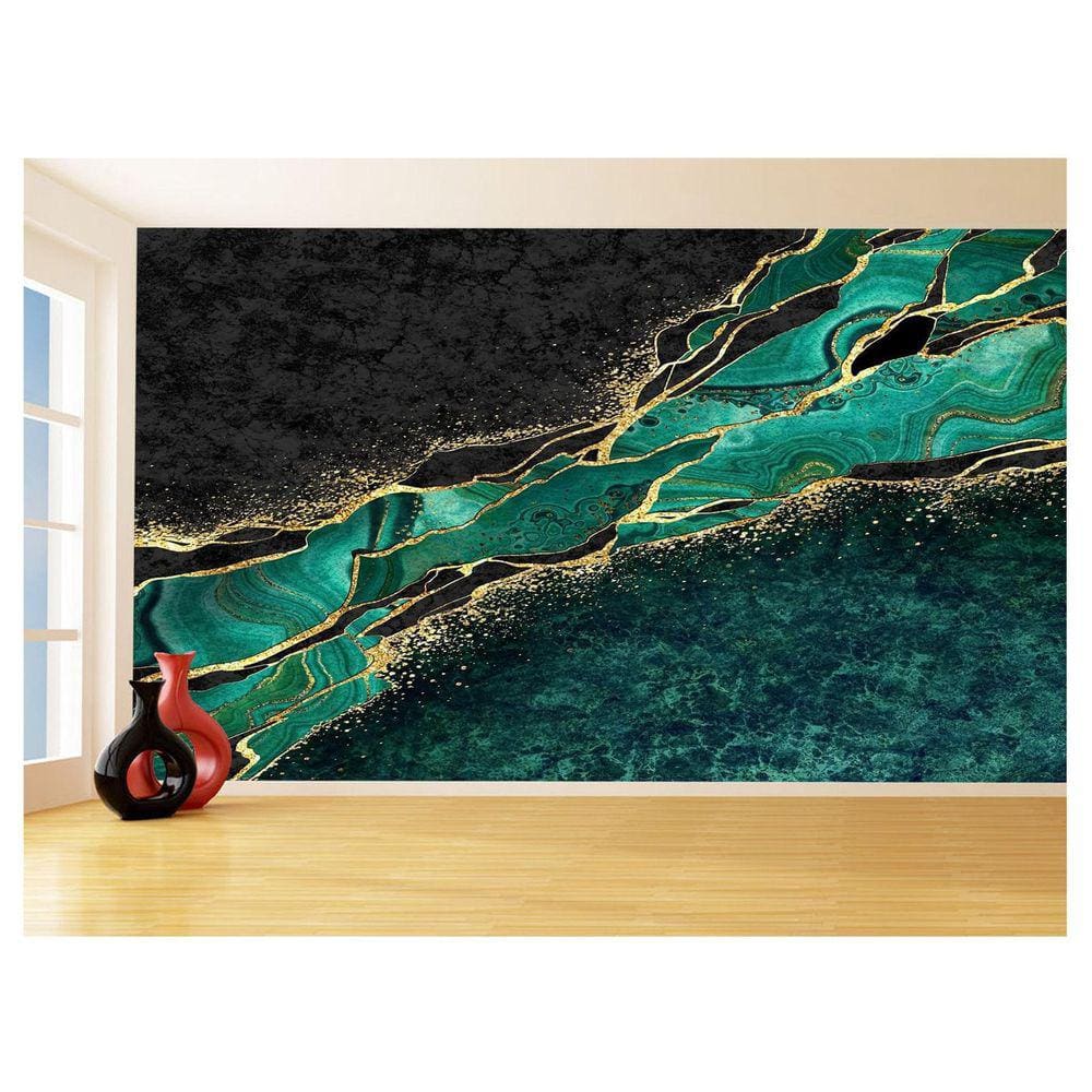 Papel De Parede 3D Estilo Marmore Tintas Cores 3,5M Mbr151