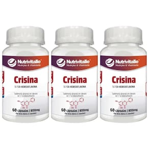Kit 3 Un - Crisina 800Mg 60 Cápsulas Nutrivitalle