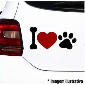 Adesivo Para Carro I Love Cachorro