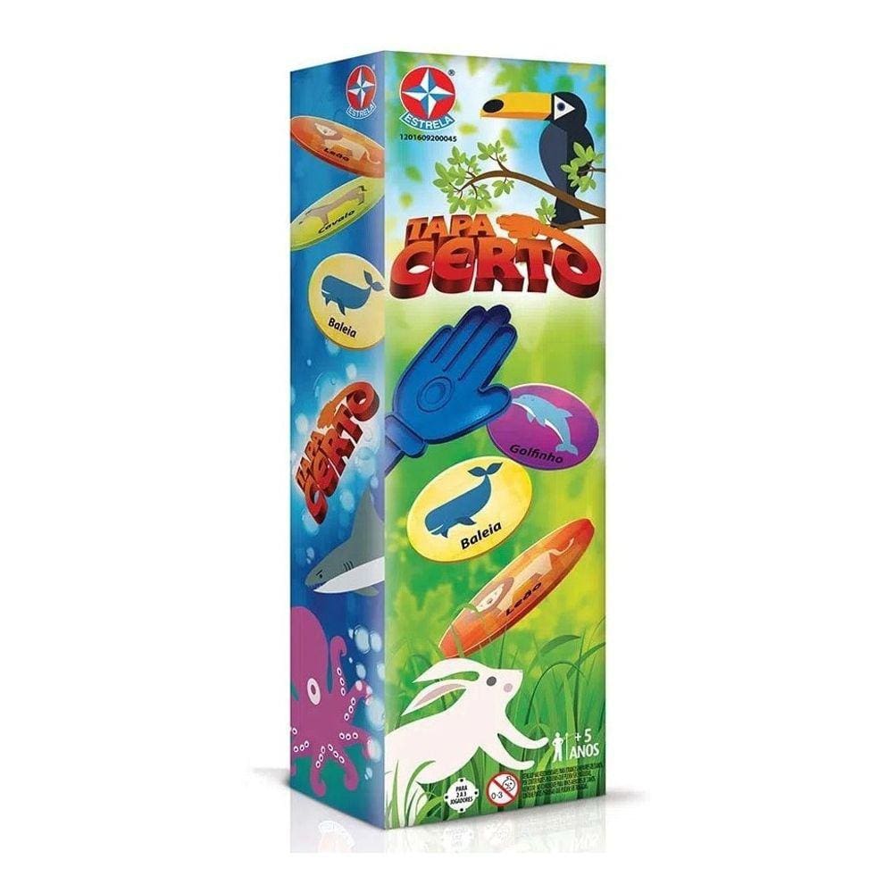Brinquedo Jogo Tapa Certo Animais Infantil Estrela