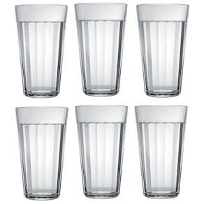 Jogo 6 Copo Americano Em Vidro Long Drink 450Ml Nadir