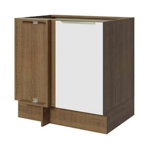Balcão 1 Porta (sem Tampo) Rustic/Branco Veludo