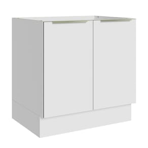 Balcão 80 Cm 2 Portas (sem Tampo) Branco/Branco Veludo
