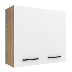 Armário Aéreo 70 Cm 2 Portas Rustic/branco Rustic/branco