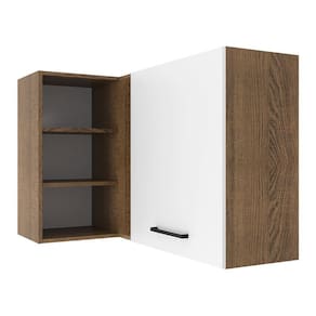 Armário Aéreo 1 Porta Para Linha De 60 Cm Rustic/Branco