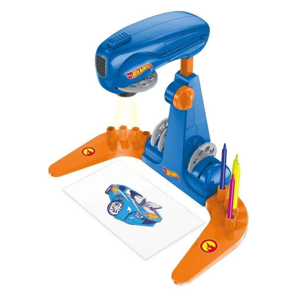 Mesa Projetora Hot Wheels Com 32 Desenhos Diferentes E Canetinhas Br2087 Multikids