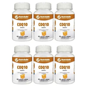 Kit 6 Un - Coenzima Q10 Ubiquinona 200Mg 60 Cps Nutrivitalle