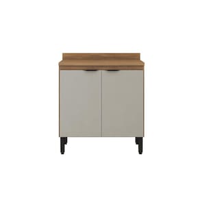 Gabinete Armário de Cozinha Firenze 80cm Amendola/Nude C/ Tampo - Demobile