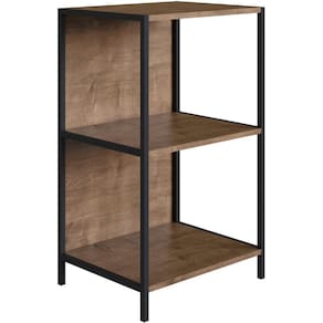 Estante Baixa Industrial Steel Quadra Artesano 45 cm (largura) MDP Vermont Estrutura Aço Preto Fosco