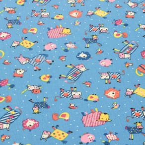 Tricoline Patchwork 100% Algodão - 3m - Fazendinha Azul