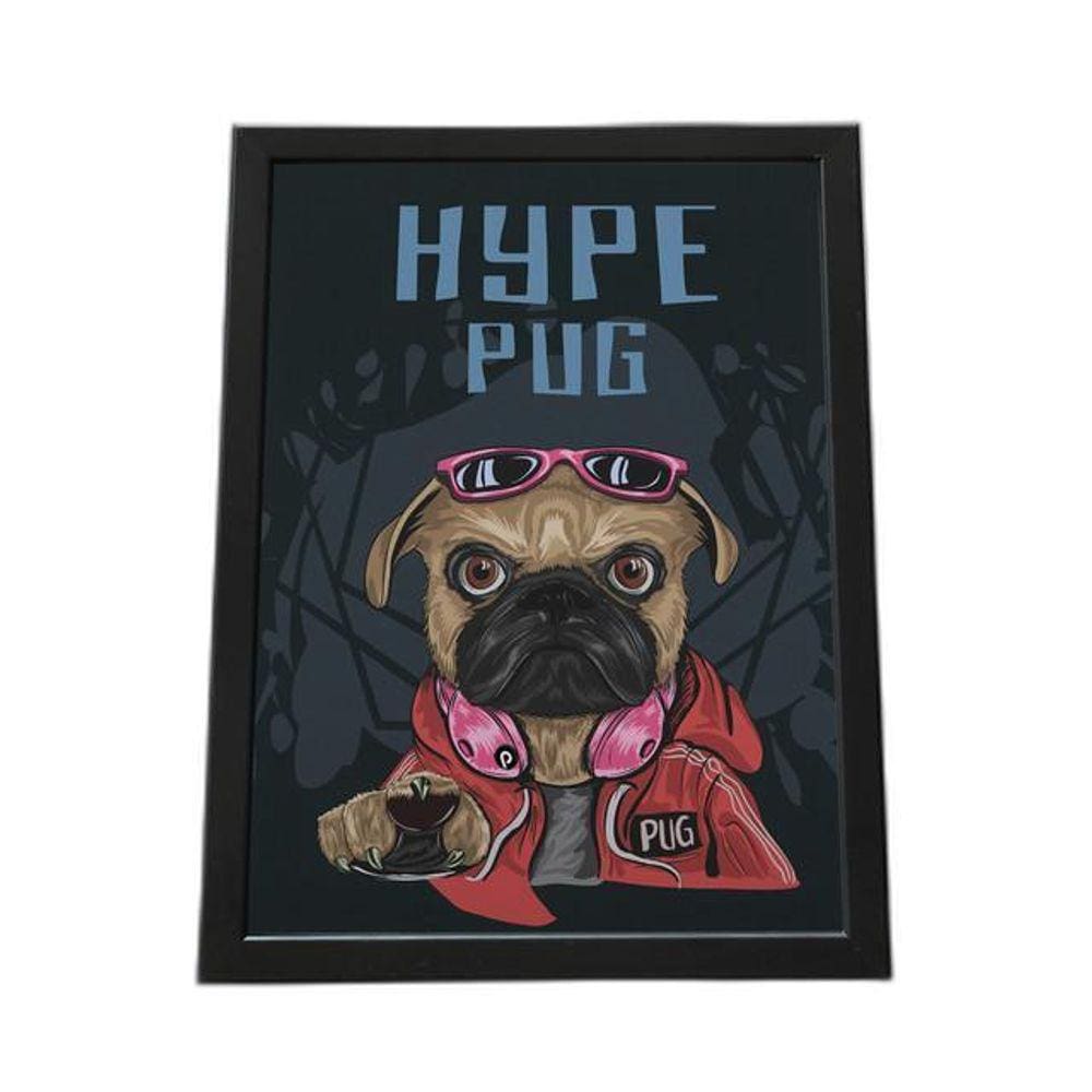 Quadro Com Moldura Hype Pug