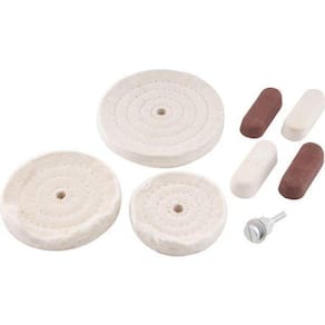 Jogo Rodas Pano Polimento 100Mm Com Pasta 8Pcs Vd 1240000008