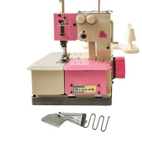 Máquina De Costura Galoneira Rosa- 2Agulhas Bracob+Vies-110V