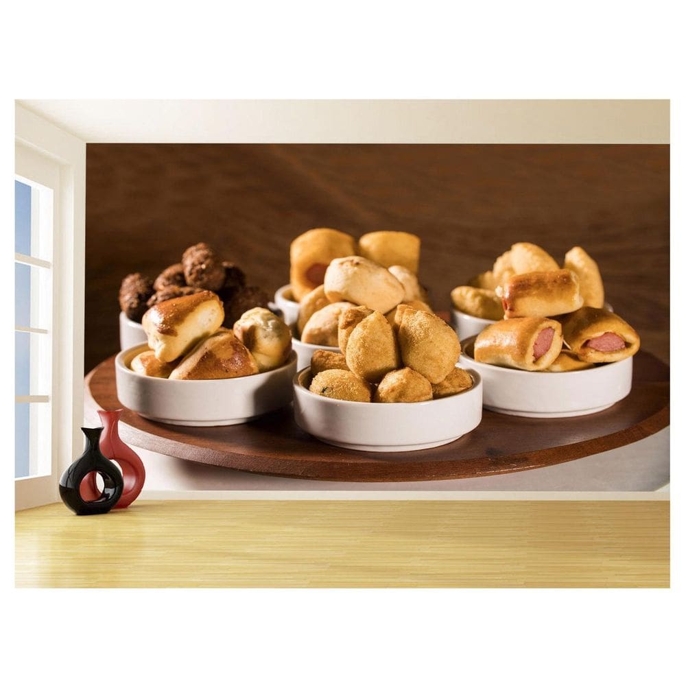 Papel De Parede Alimentos Salgados Coxinha AL515 1,75X2,0M