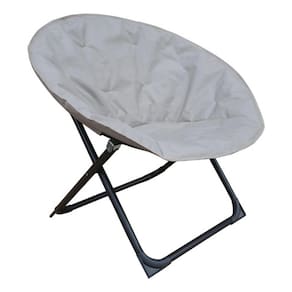 Cadeira Dobrável 78x85x69cm Bege Aço Até 110kg - Lazyness