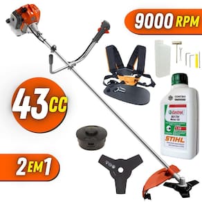 Roçadeira Profissional Com Óleo Stihl RL430ACNTK Tekna Á Gasolina 2T 43cc 1,7HP de Potência Robusta e de Alta Performance Com Partida Leve e Fácil