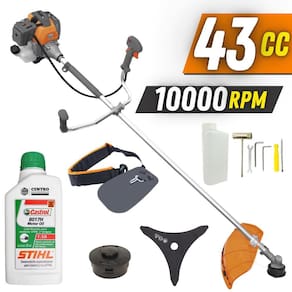 Roçadeira Profissional Com Óleo Stihl RL430-P Plus Tekna Á Gasolina 2T 43cc 1,7HP de Potência Robusta e de Alta Performance Com Partida Leve e Fácil