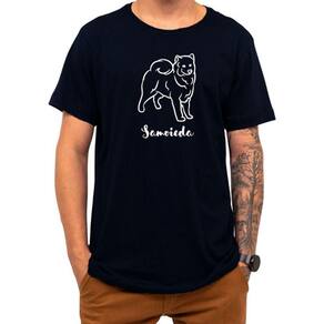Camiseta Pet Samoieda Cachorro Cão Raça Presente Natal Roupa