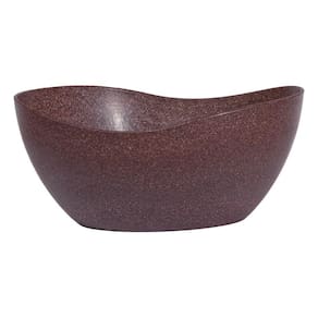 Tigela Saladeira Bowl Oval 1,9Lt Marrom Escuro