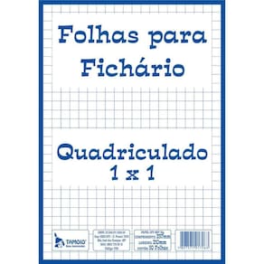 Bloco Para Fichario Quadriculado Branco 1X1Cm 50F.com05